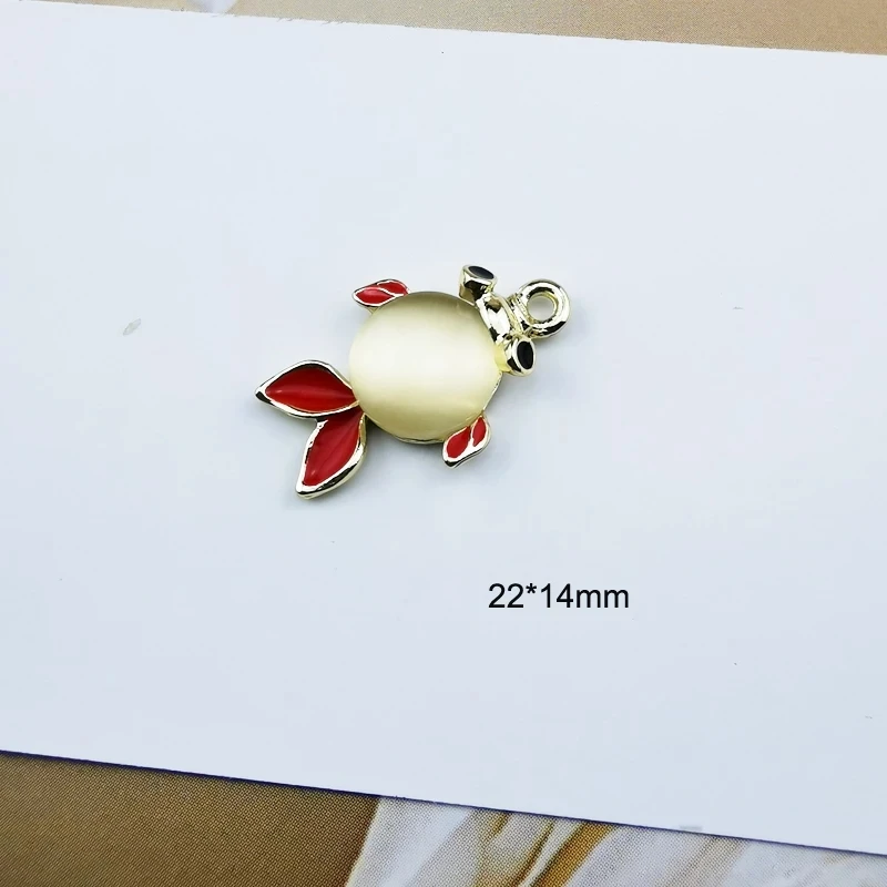 

Lizz 10pcs Gold Fish Zinc Alloy Floating Pendant Fashion Jewelry Accessories charms for jewelry making bulk charm dangles