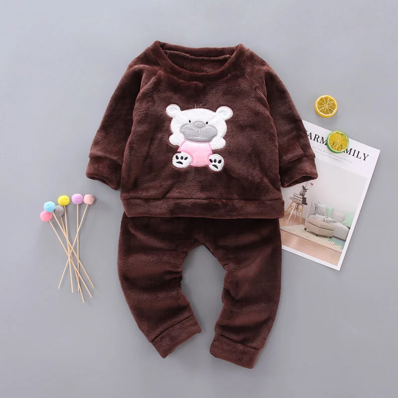 Зимние Детские пижамные комплекты 2020 теплая Пижама для мальчиков утепленная