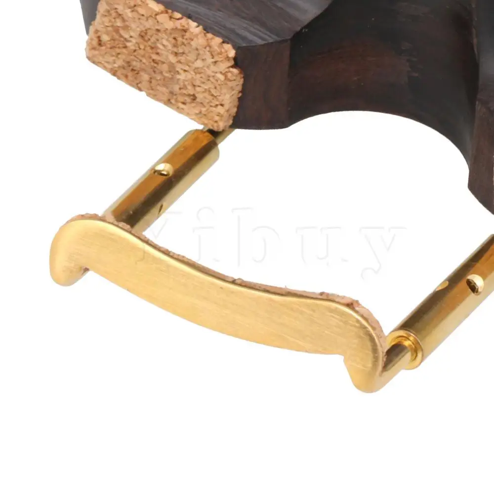 Yibuy деревянная скрипка 4/4 аксессуары из черного дерева с золотым