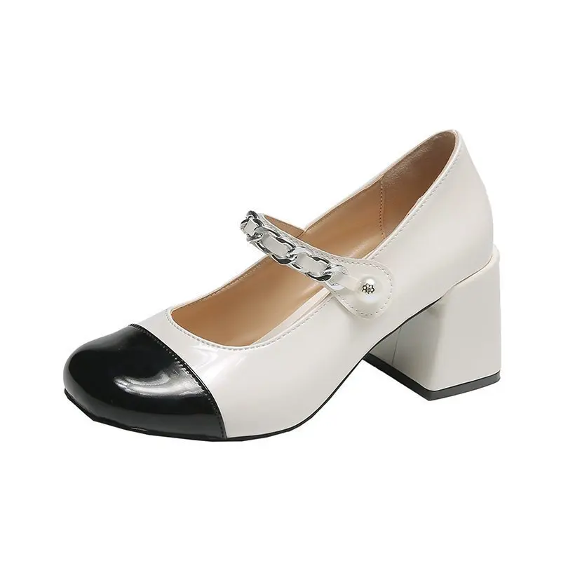 

Casual Heels Women Shoes Orange 2021 Round Toe Sandals Ladies Brief Pumps Comfortable White Latest Straps Spring Beige African S