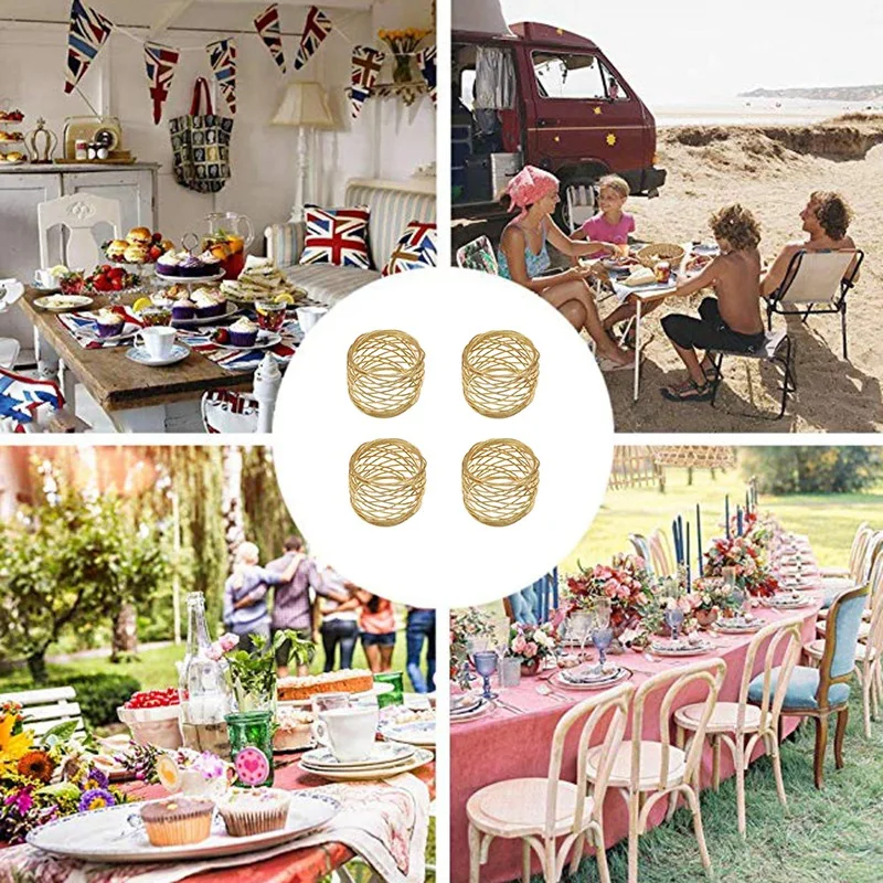 4 шт. кольца для салфеток из металлического сплава | Дом и сад