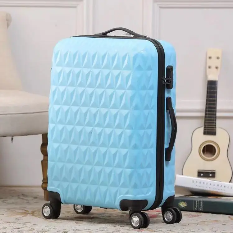 Light Blue 20''carry on багаж кабина чемодан с колесиками Женская тележка чехол прокатный багаж 28 дюймов Большая Сумка Мода hardside багаж для девочек - Цвет: Light Blue
