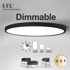 Приглушаемая потолочная светодиодная лампа, современный светильник на потолок для спальни, гостиной, ванной, 36 Вт, 45 Вт, 220 В с предустановленными лампочками 2800K, 4000K, 5000K