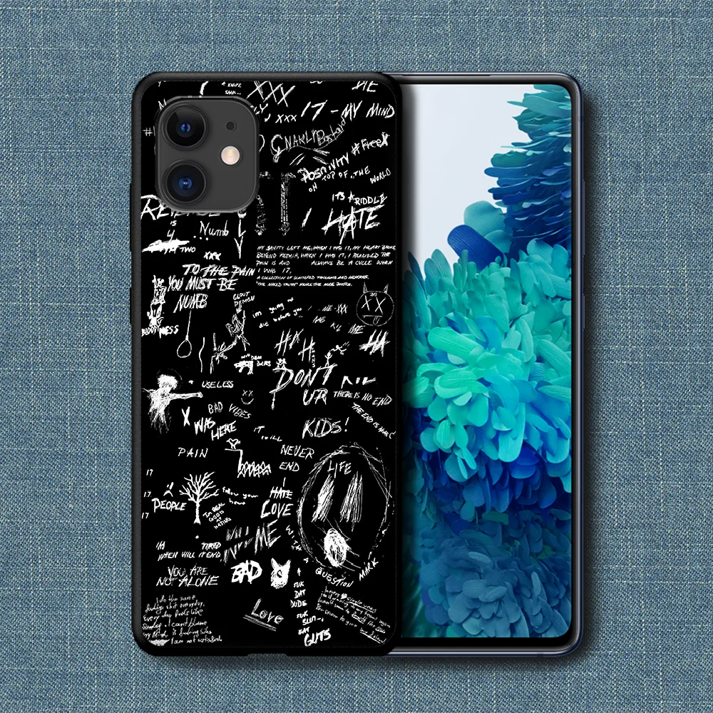 

XXXTENTACION Rapper NUMB Phone Case For iPhone 4 4s 5 5S SE 5C 6 6S 7 8 Plus X XS XR 11 12 Mini Pro Max 2020 black Funda 3D