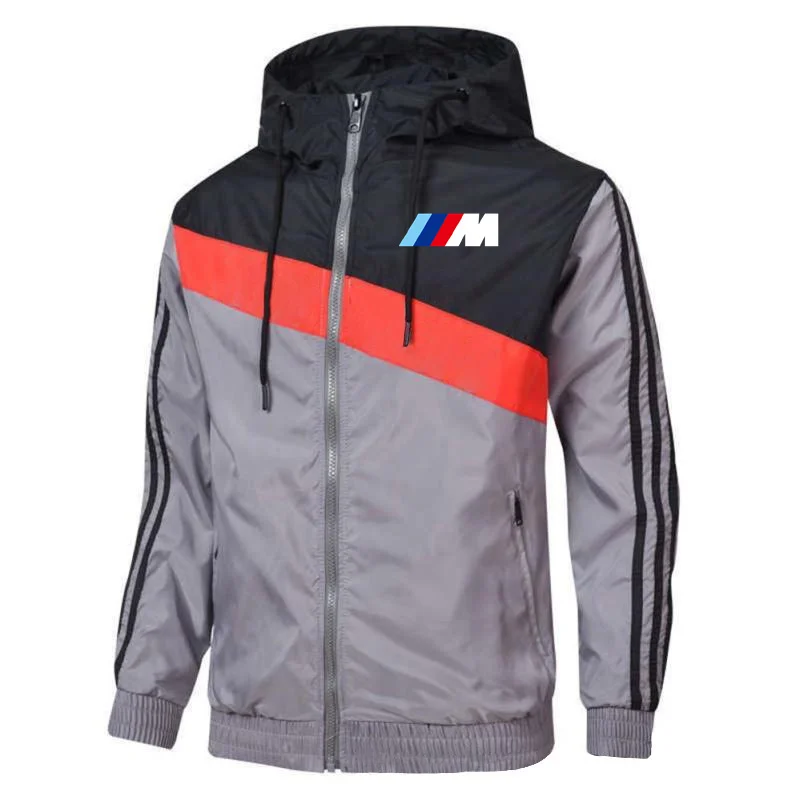 

Spring and autumn BMW new basketball jacket men's fashion street hip-hop windbreaker men's casual jogging sports thin jacket