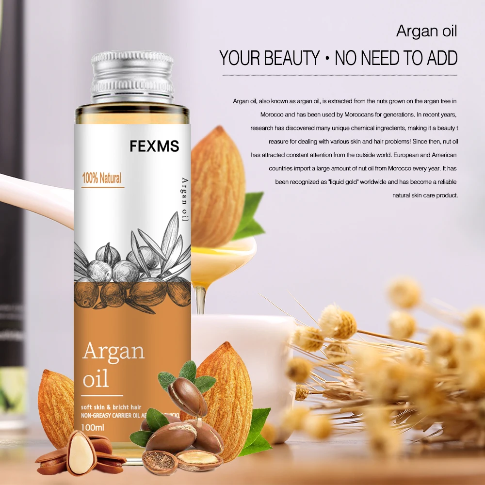 Organic  Argan Oil  100% Pure Cold Pressed Virgin Premium Grade For Dry & Damaged Skin, Hair, Face, Body, Scalp & Nails