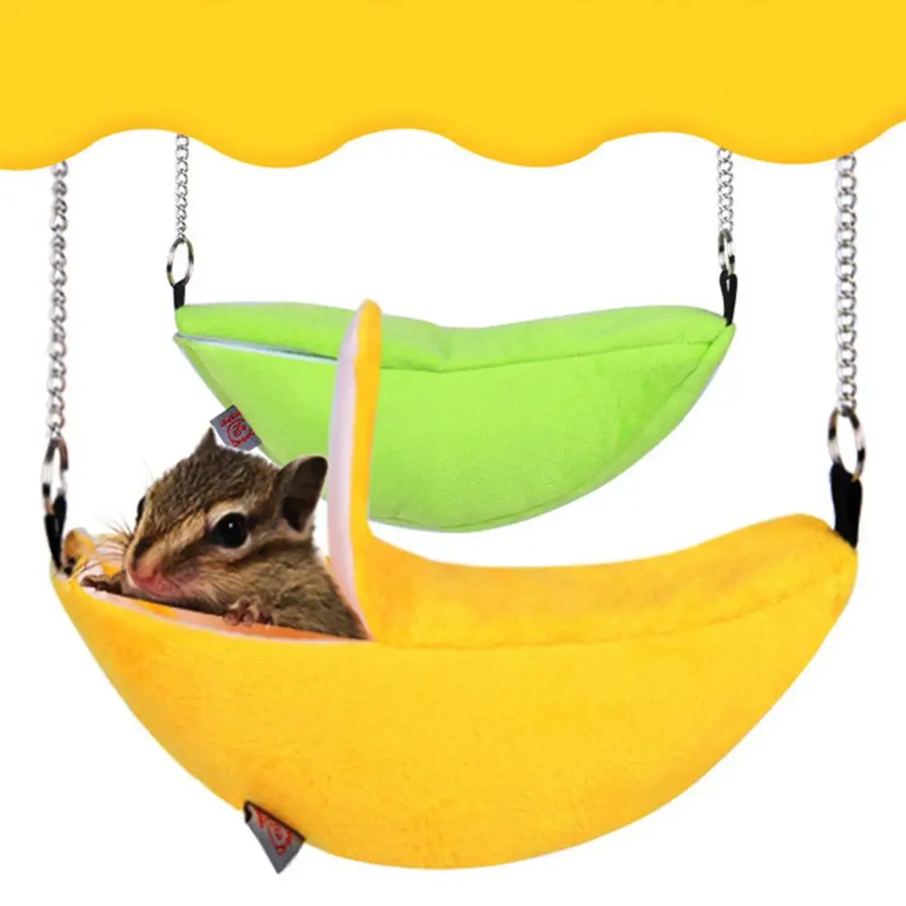 

Banana Ship Moon Pet Hamster Birds Swing Hammock Warm Hanging Bed Nests Cage