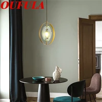 dlmh modern pendant lights copper home fixture creative decoration suitable for dining room bedroom parlor