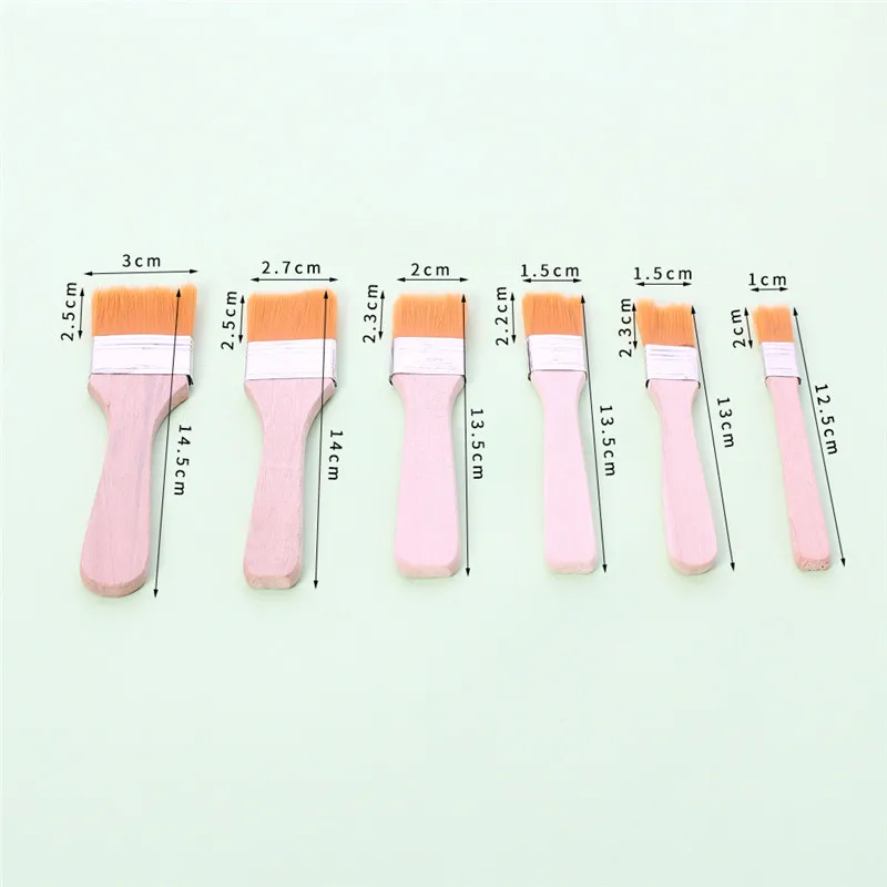 

12 Pcs Household Mooncake Pastry Brush Barbecue Oil Baking Brushes Wooden Handle Kitchen Cooking Tools Dropship