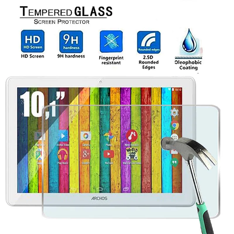 

For ARCHOS 101 Oxygen -Premium Tablet 9H Ultra clear Tempered Glass Screen Protector Film Protector Guard Cover