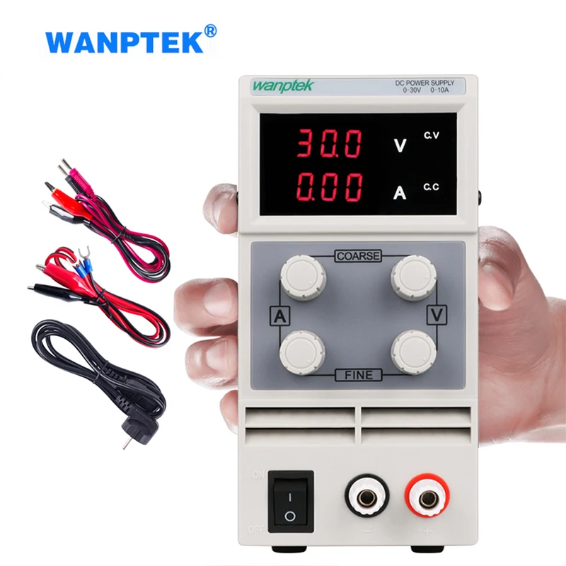 Wanptek настольный источник лабораторный Импульсный регулируемый 30 в 10A блок питания лаборатория 5A 3A регулятор напряжения 220 В 110 В для телефона