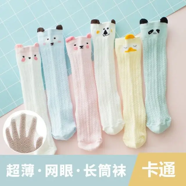 

Хлопковые сетчатые дышащие гольфы для маленьких девочек 0-36 месяцев, носки для новорожденных