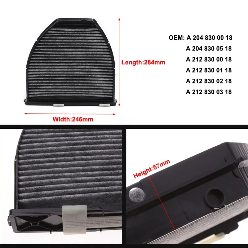 Салонный фильтр A2128300038 1 шт. для Mercedes Benz C-CLASS W204 S204 2007-2014 C204 2011-19 C180 C200 C250 C280 C320 C350 C63