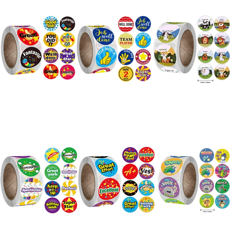 1 дюйм Новый красочный мультяшный стикер для воодушевления при ведении журнала