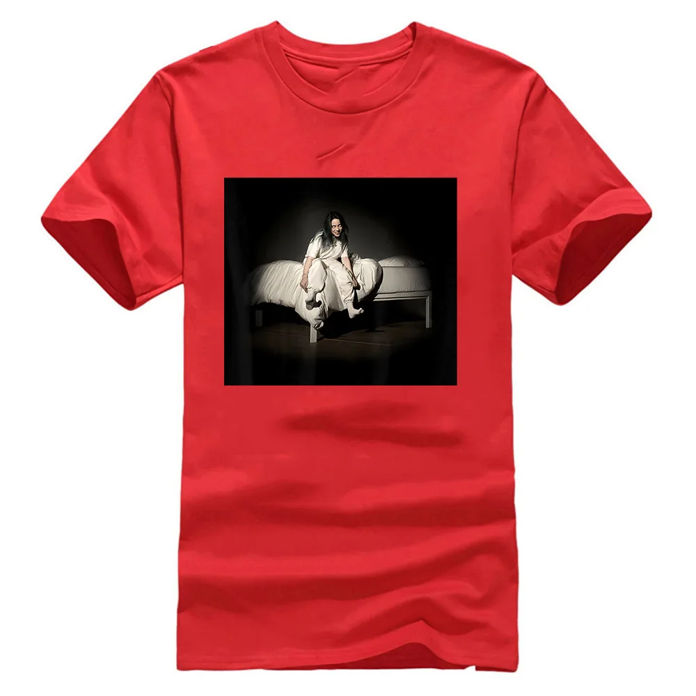 Красный Черная футболка Billie Eilish Sweet Dreams S 3Xl Подарочная футболка на день рождения - Цвет: Красный