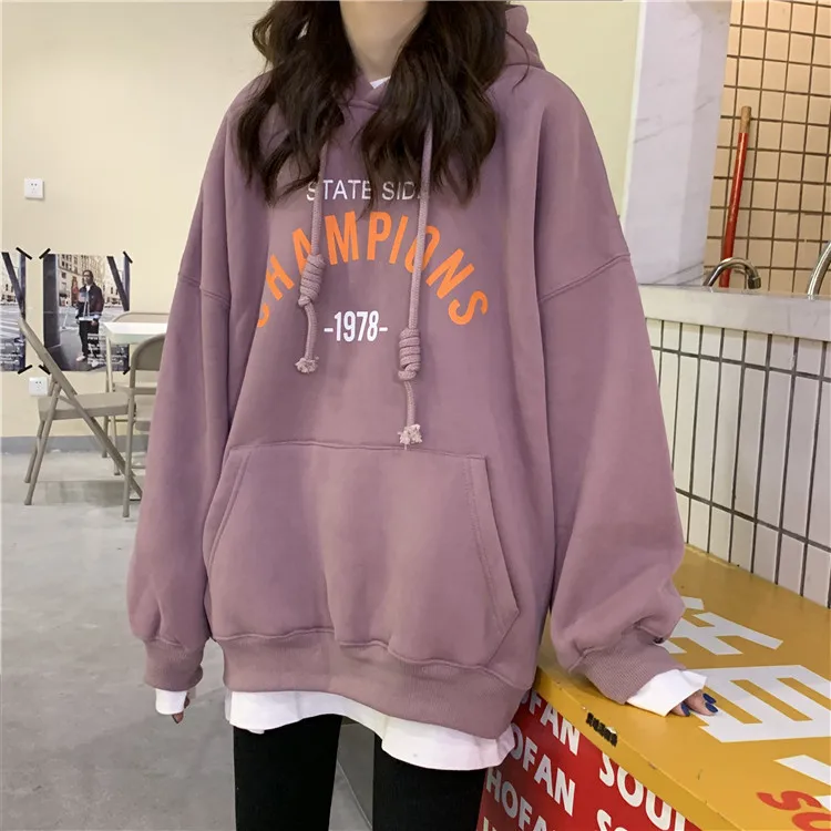 

2021 Hooded Sweater Spring And Autumn Thin Women's Wear oversized sweatshirt womens hoodies gothic harajuku streetwear