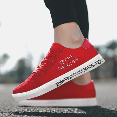 

2020 summer men's canvas shoes breathable casual white shoes youth students wild men's shoes FBX001