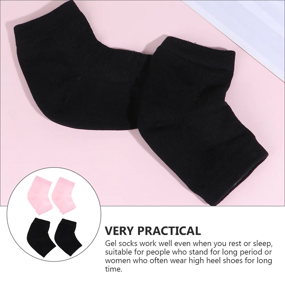 

2 Pairs of Heel Protective Socks Heel Socks Anti-cracking Ankle Socks
