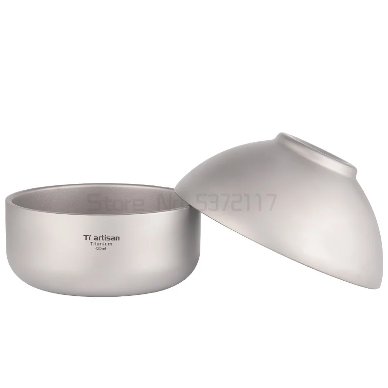 

Rice Bowl Double Walled Heat Insulation Smooth Bowls Non Slip Double Layer Bowls for Salad Kitchen Tableware