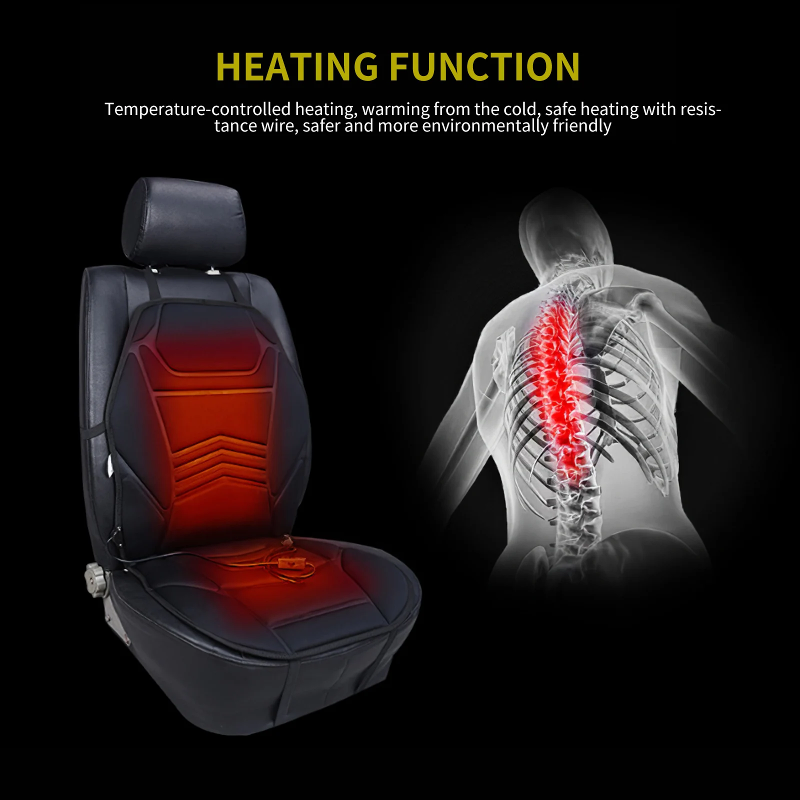 

New 12V Heated Car Seat Cover Heating Electric Car Seat Cushion Hot Keep Warm Universal Winter Cardriver Heated Seat Cushion