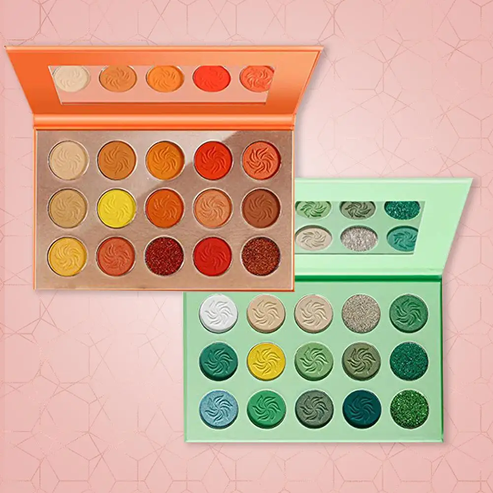 Авокадо Зеленые тени для век палитра 15 цветов матовые мерцающие Блеск Макияж