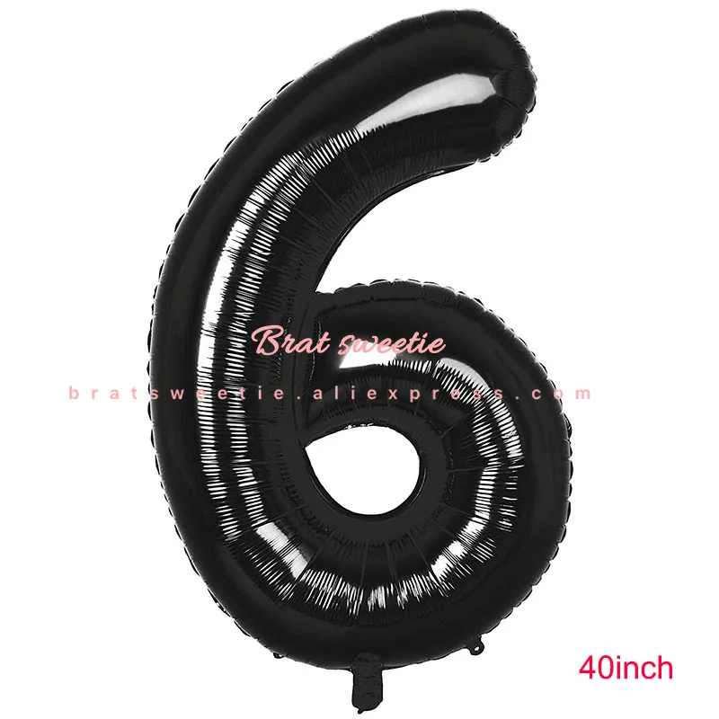 40in black 6 Вечерние шары с пандой на день рождения, декорированные пандой, фольгированные шары, латексные шары, баннер для детского душа, украшения для дня рождения - Цвет: 40in black 6
