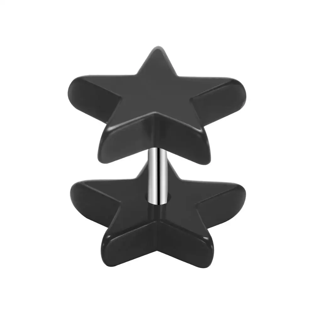 Лидер продаж пара звезд миниатюрные черные прозрачные звезды гвоздики для