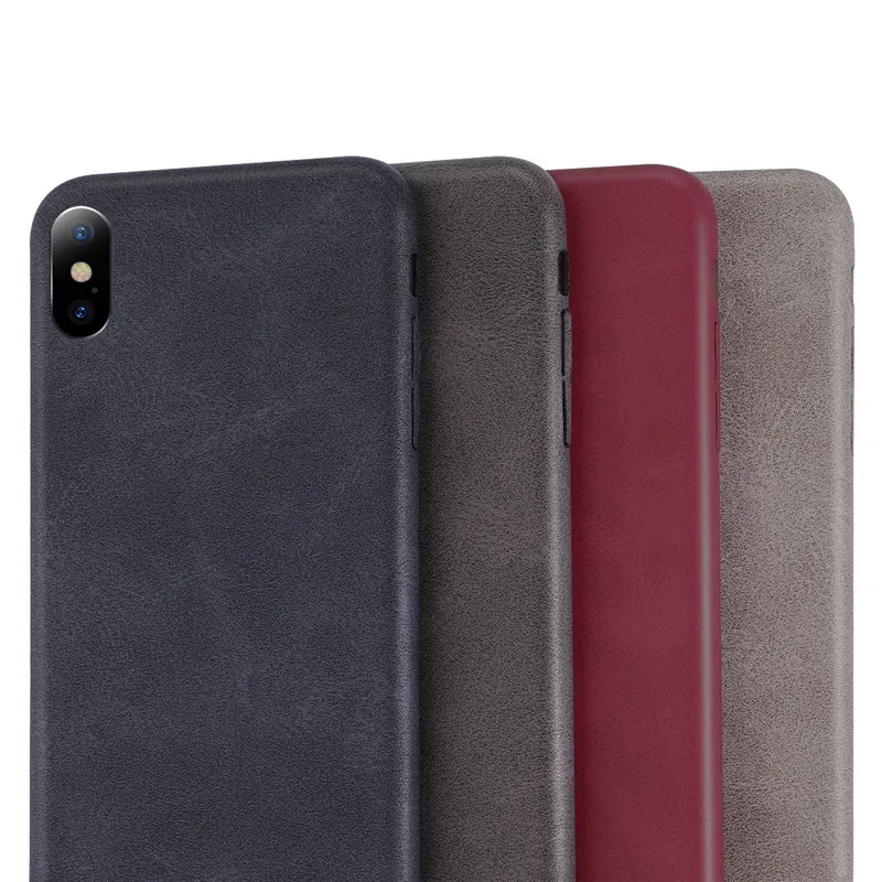 Lovebay кожаный чехол для телефона iPhone 6 6S 7 8 Plus Ретро Бизнес Жесткий ПК три границы s X