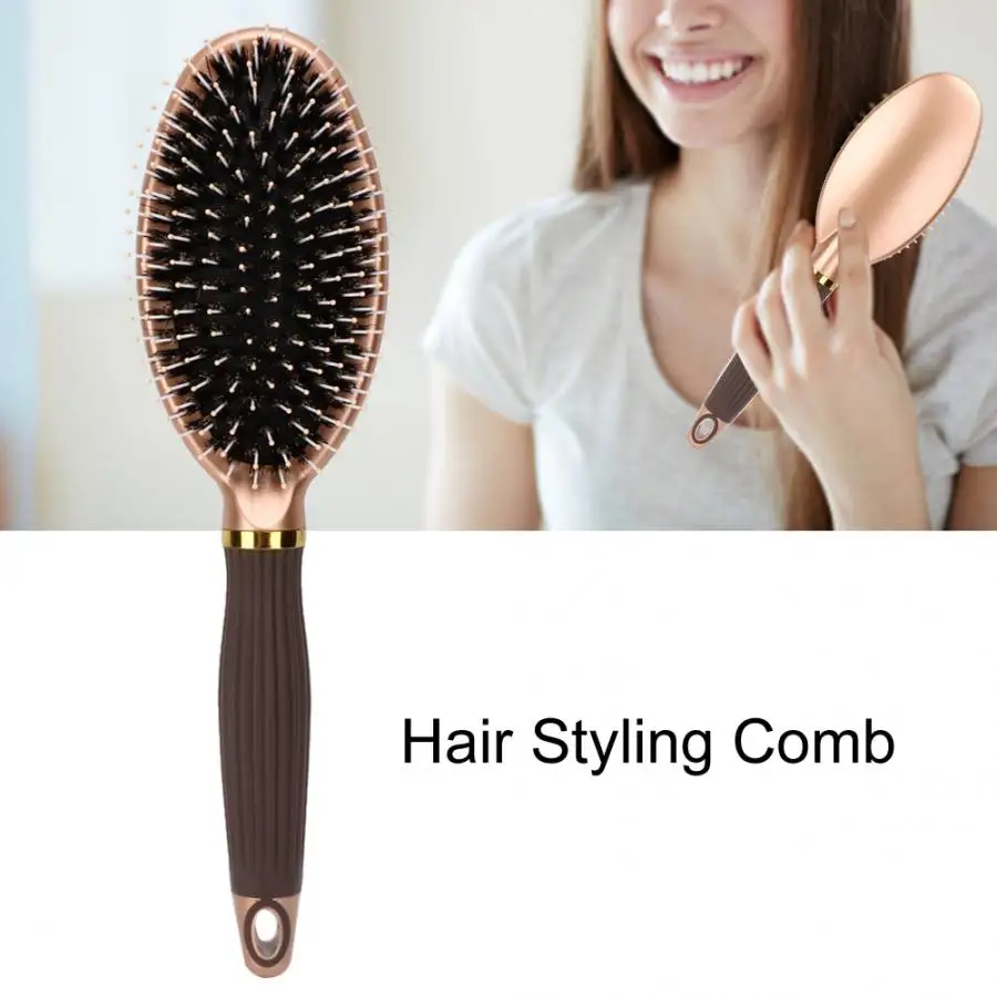 

Combs Dog Hair Remover Hairbrush Comb Anti-Slip Rubber Handle Hair Styling Modeling Massage Hairbrush Comb Gold Pet Trimmer