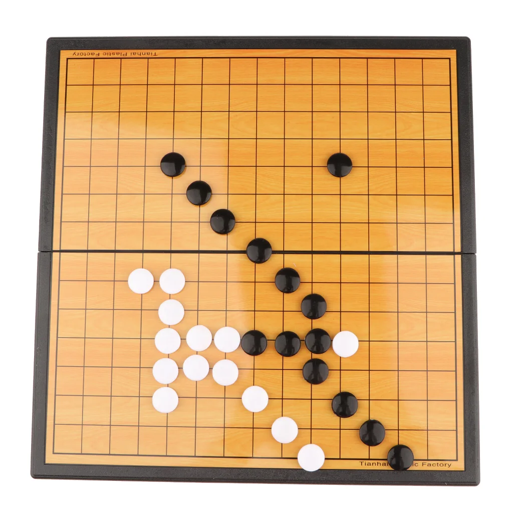 Складная шахматная доска китайский Go Gobang Renju игра шахматная доска и магнитные шахматные части