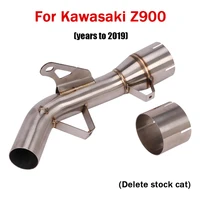 for kawasaki z900 replace catalyst middle mid pipe motorcycle exhaust connect pipe escape link tube stainless steel slip on