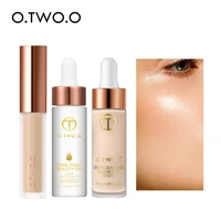 o two o 3 pcs face cosmetic kit liquid concealer cream foundation makeup base oil waterproof matte makeup set for woman gift