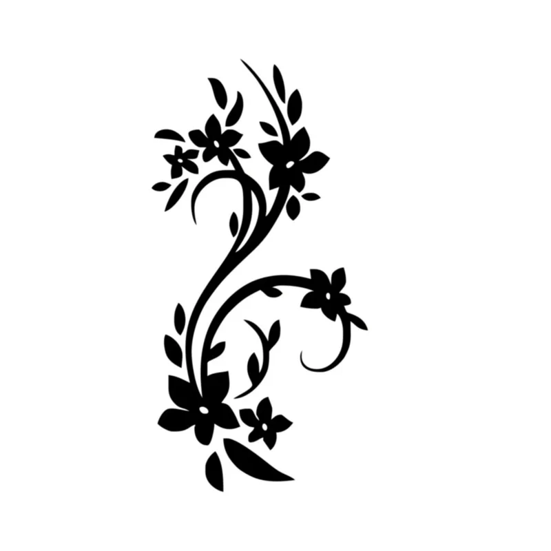 

9*17.7CM Funny Car Stickers Flower Vine Cartoon Motorcycle Vinyl Decals C7-1760