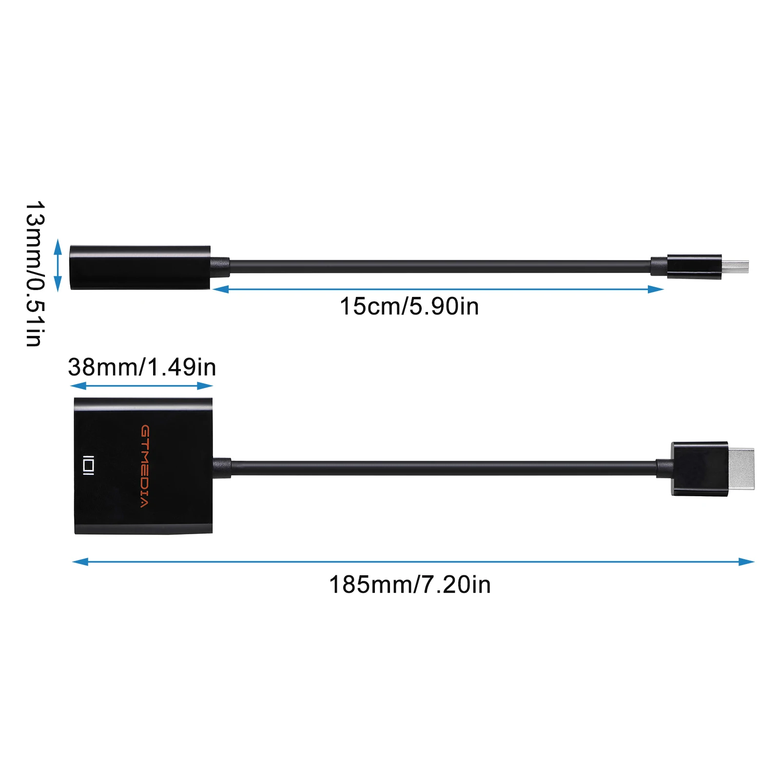 Кабель HDMI GTMEDIA совместимый адаптер преобразователь цифрового видео в VGA с аудио