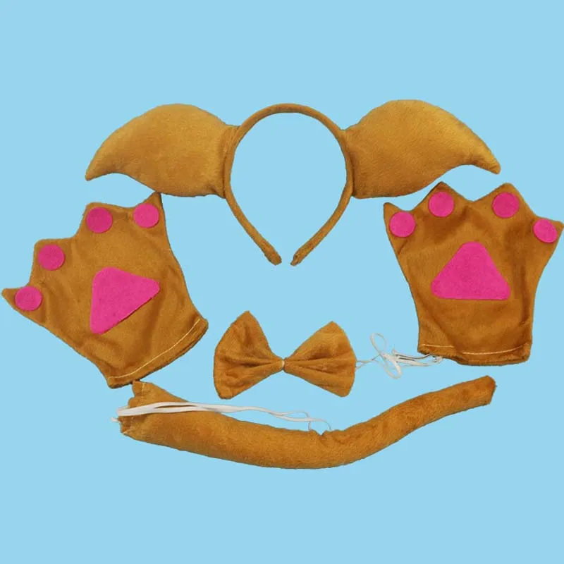 Женский галстук бабочка перчатки в виде когтей аксессуары для косплея животных