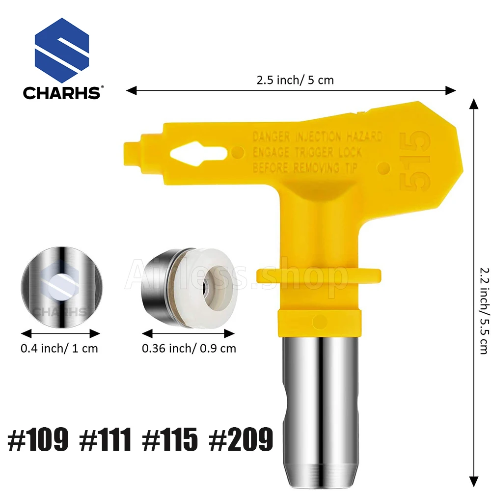 

Airless sprayer Tips 109/111/115 yellow nozzle for Airless Paint Spray Guns and Airless Sprayer Spraying Machine Parts