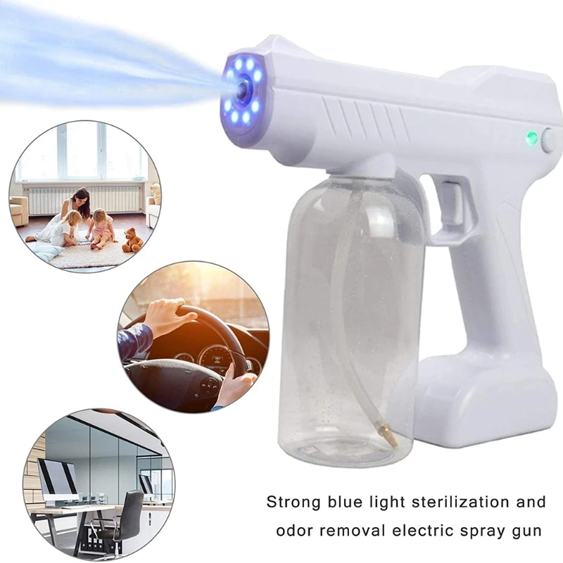

Battery Nano Mist Sprayer Mini Blue Light Spray Machine Disinfect Steam equipmen