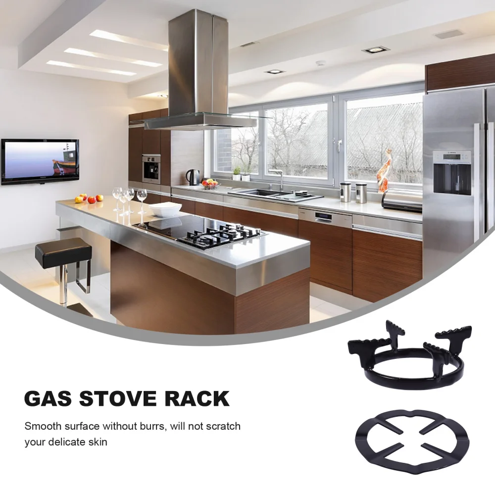 

2Pcs Gas Stove Racks Iron Round Pot Racks Kitchen Pot Stands Pot Holder
