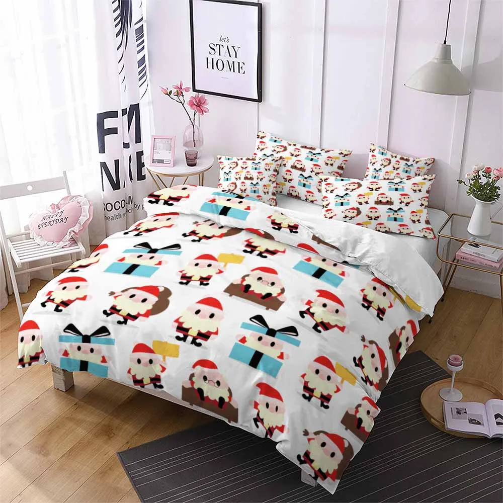 Домашнее текстильное одеяло Комплект постельного белья Рождественский милый