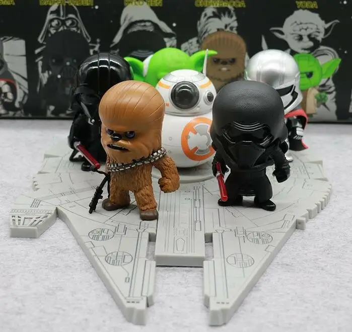 6 шт./компл. фильм Звездные войны мандалорские кило Рен &amp Чубакка йода BB-8 Дарт