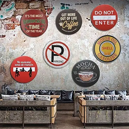 

Paragon Gasolene Round Metal Tin Sign Suitable for Home and Kitchen Bar Cafe Garage Wall Decor Retro Vintage 12 X 12 Inch