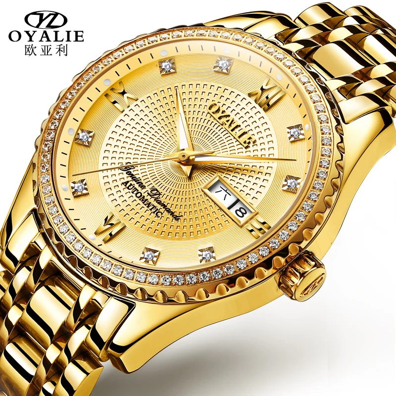

OYALIE Mens Business Watches Sapphire Luxury Clocks Waterproof Classic Automatic Men Mechanical Wristwatches for rolexable Watch