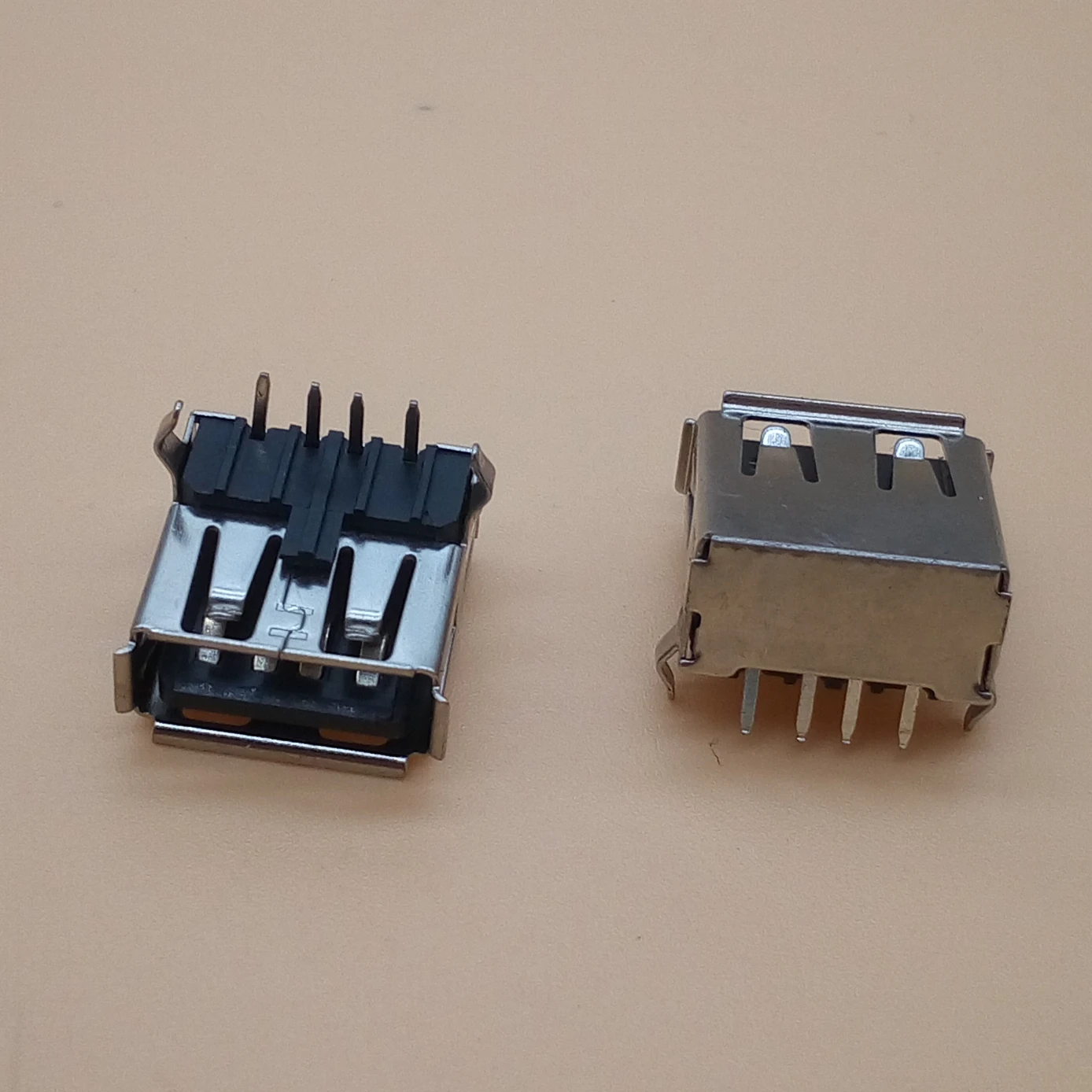 100 шт. USB 2 0 4Pin A Тип гнездо разъем фута 90 градусов передача данных Зарядка