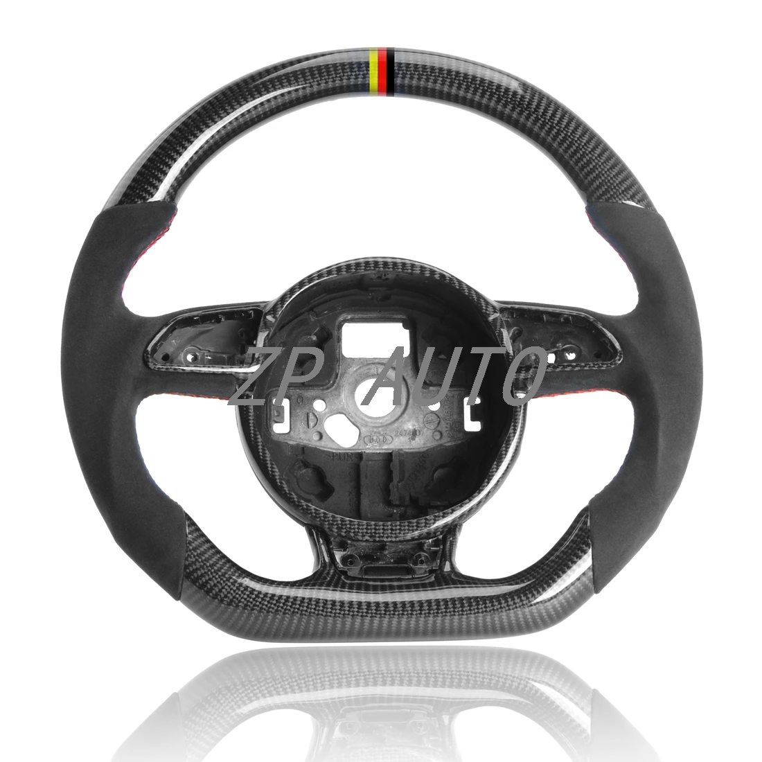 

For Audi S3 S4 Series Alcantara+Steering Wheel For Carbon Fiber Perforated Leather With Shifter Paddle Hole Upgrade Customized