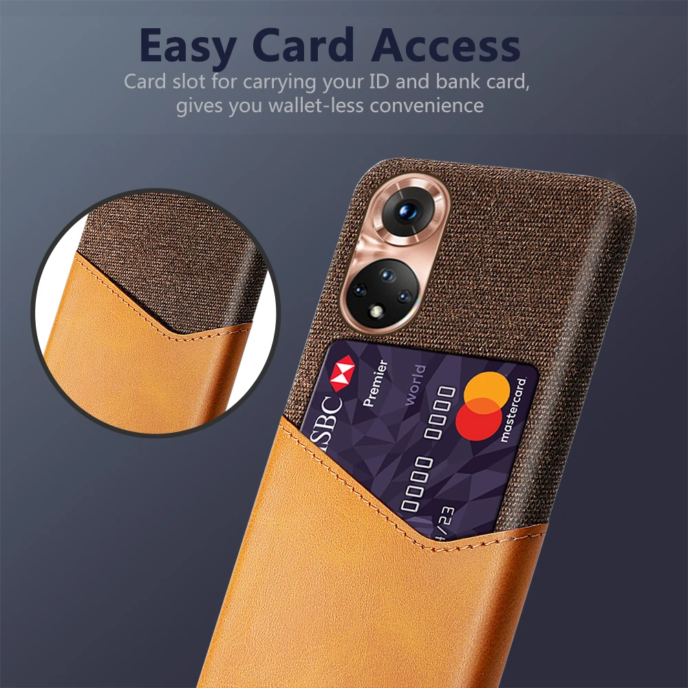 

Card Slots Cover Business Funda For Honor 50 30 View 20 10 V30 Pro 10i Note 10 10X Lite 20S 30S V40 5G V20 V10 Phone Case Coque