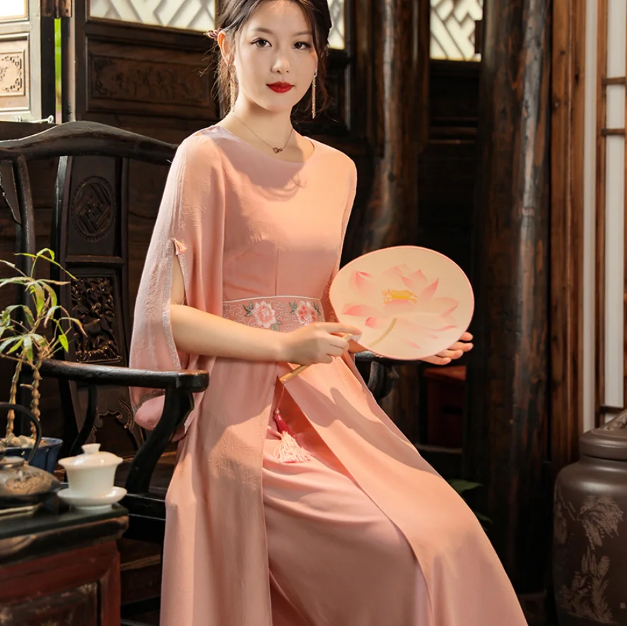 

Chinese Style Elegant Dress 2021 New Fashion Retro Ethnic Daily Wear Skirt