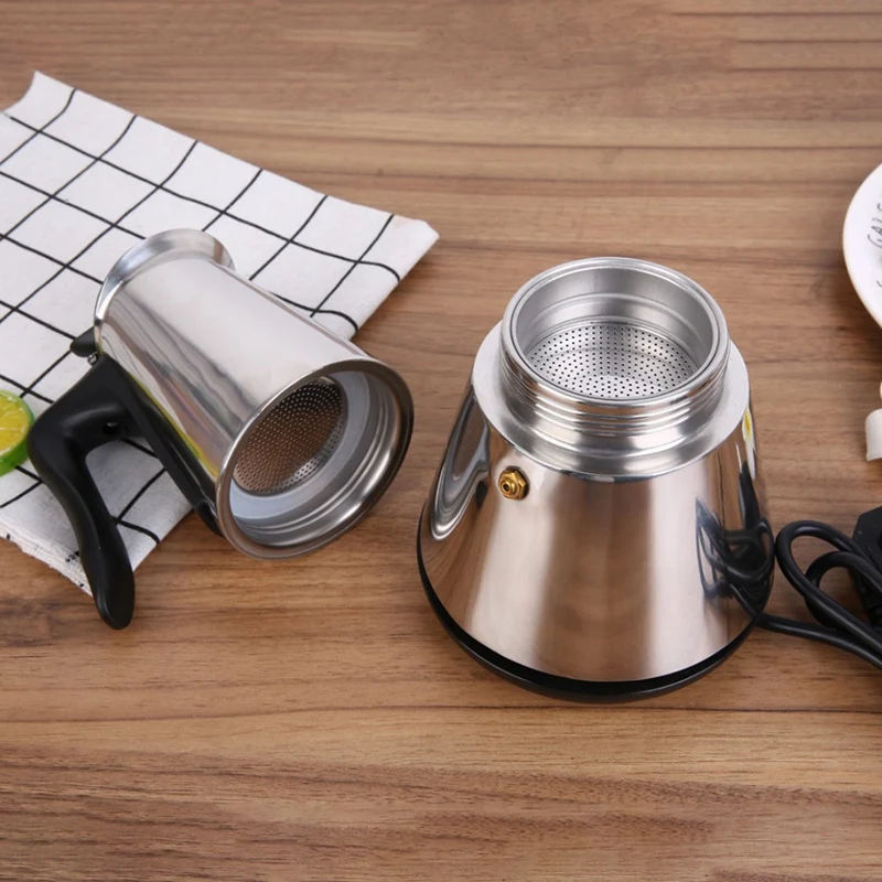 

Espresso Maker with Great Flavor and Rich Brew Coffee Maker,Electric Stove Easily to Make Italian Espresso EU Plug