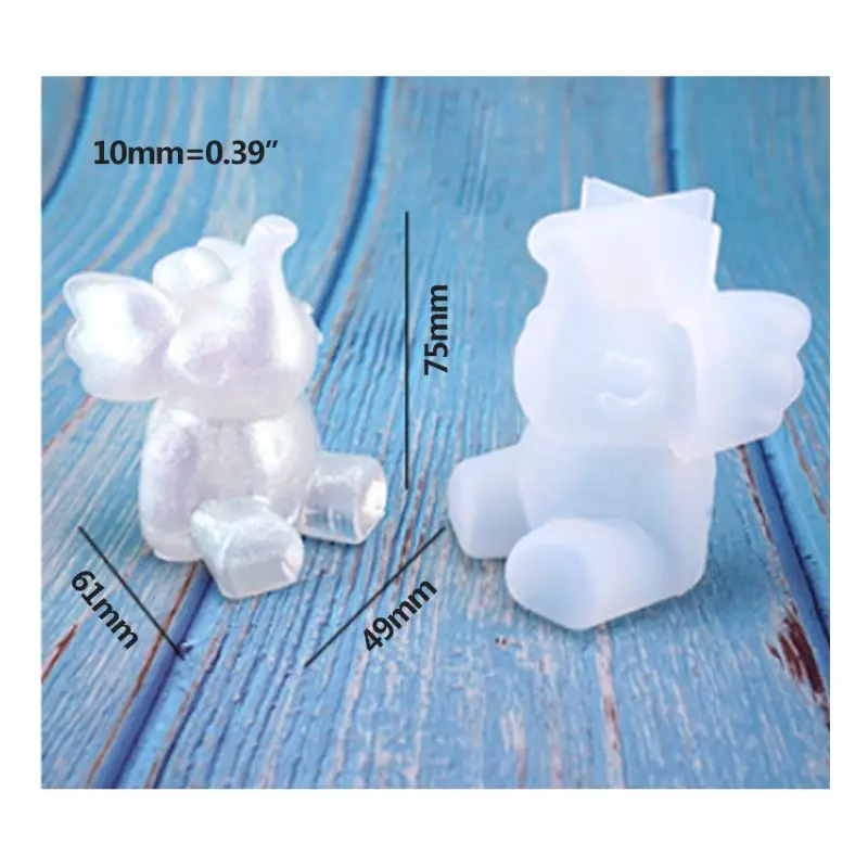 

Crafts DIY Mold Q Edition Little Elephant Toys Table Decoration Jewelry Silicone Molds