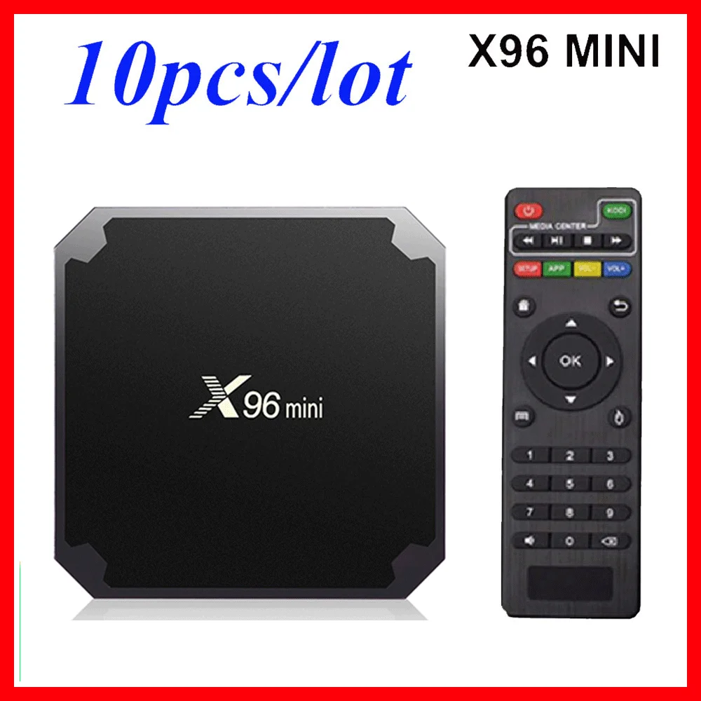ТВ приставка X96mini Smart TV X96 Mini Android 7 1 Amlogic S905W 2 4G WiFi 10 шт.|ТВ-приставки и медиаплееры| |