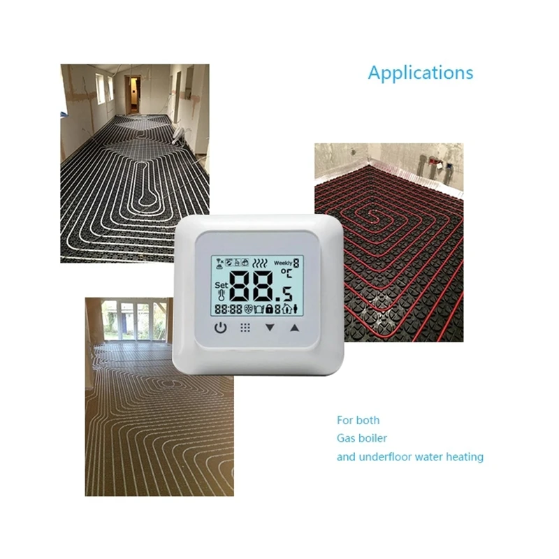 Hy518 Lcd Press Sn Hvac Tools Certificated Smart Programmable Electric Floor Water Heater Radiator Room Thermostat | Обустройство